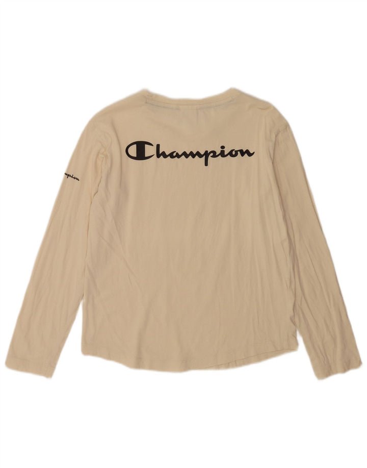 Champion Dame Grafisk Top Langærmet UK 10 Small Off White