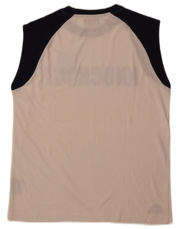 KAPPA Herre Grafisk Vest Top Stor Hvid Colourblock Bomuld