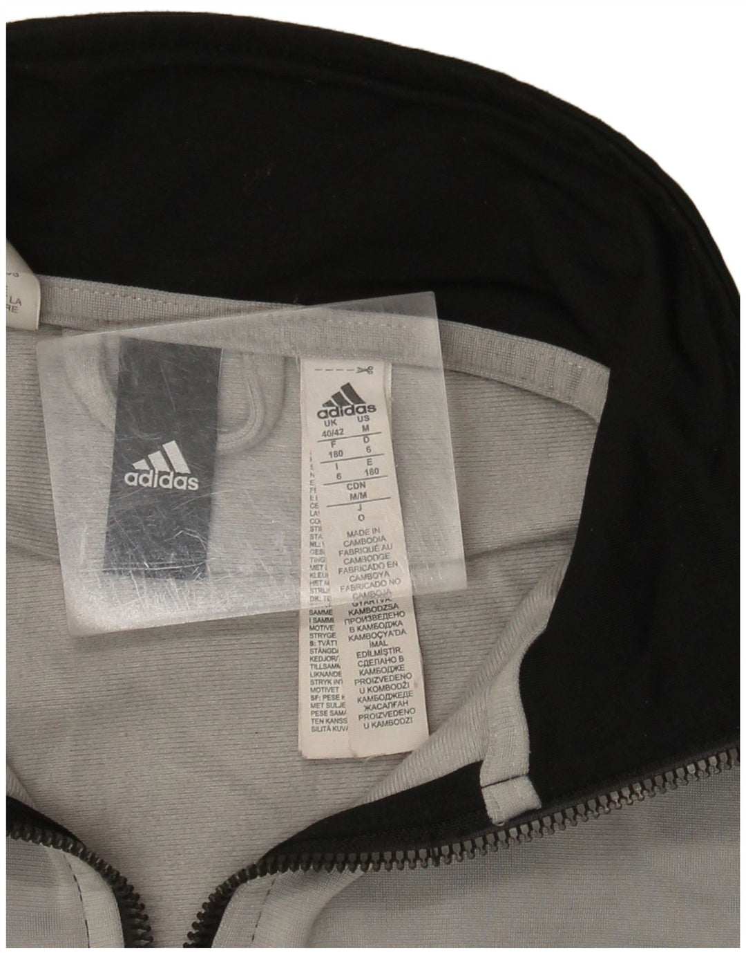 Adidas Træningsdragt til mænd Topjakke UK 40/42 Medium Sort Polyester