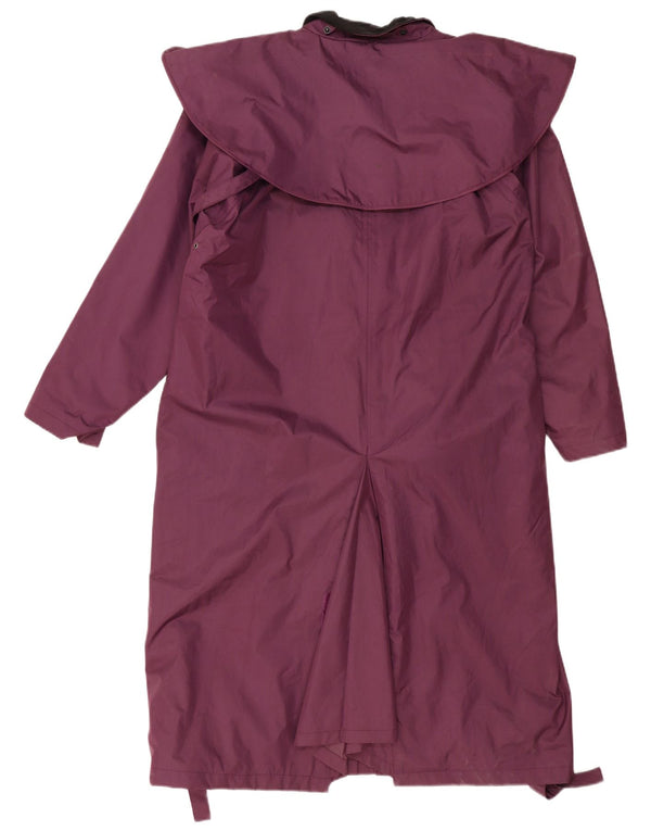 COUNTRY ESTATE Dame Oversized Capelet Coat UK 16 Large Purple Polyester