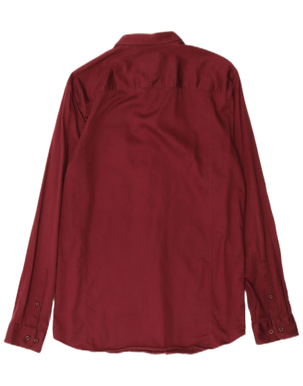 Jack & Jones herreskjorte str. 40 Medium Bourgogne bomuld