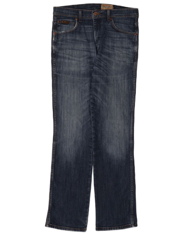 Wrangler Herre Arizona Stretch Straight Jeans W32 L32 Blå Bomuld