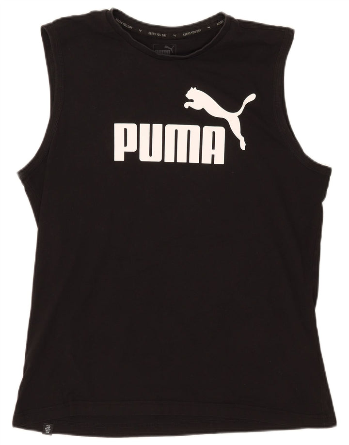 Puma Herre Grafisk Vest Top Stor Sort Bomuld