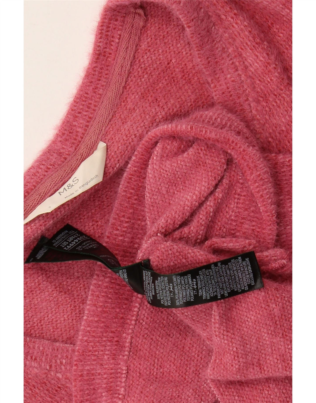 Marks & Spencer Womens Crop V-hals sweater UK 10 Small Pink