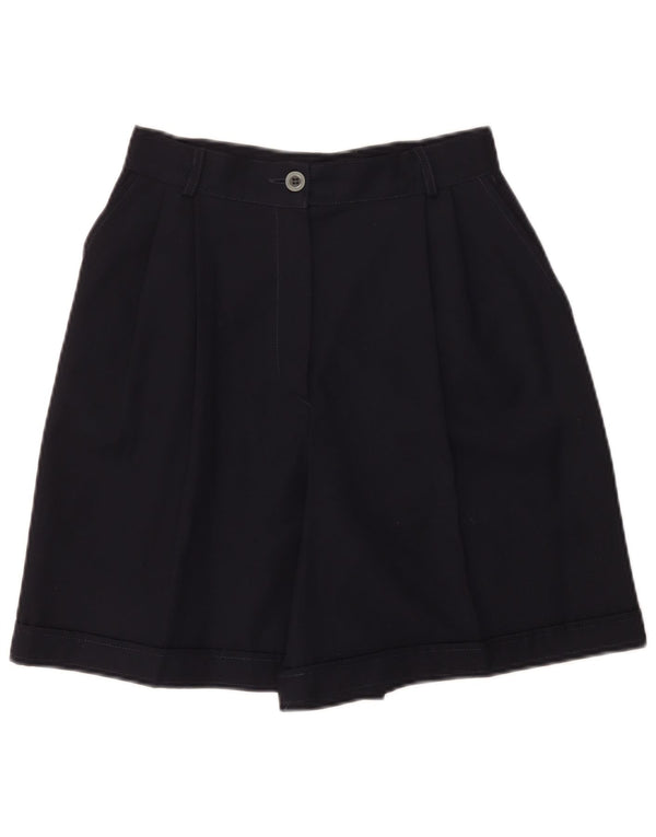 Vintage kvinders højtaljede chinoshorts IT 44 Medium W26 Sort uld