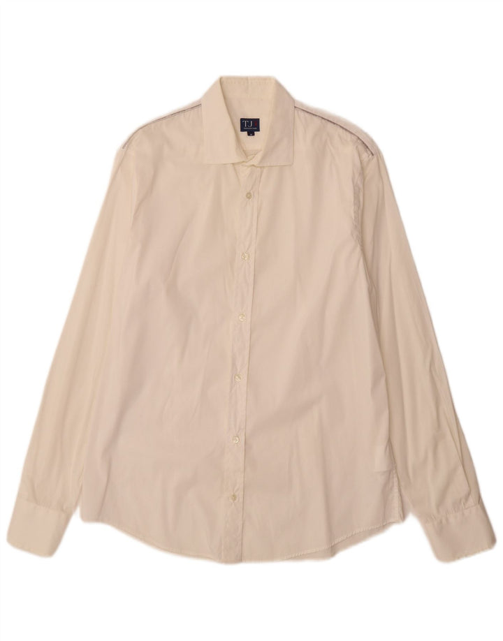 Trussardi Jeans Herreskjorte Medium Hvid Bomuld