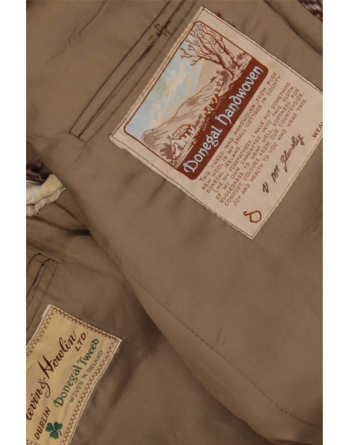 Vintage herre 2-knaps blazerjakke UK 38 medium brun sildeben