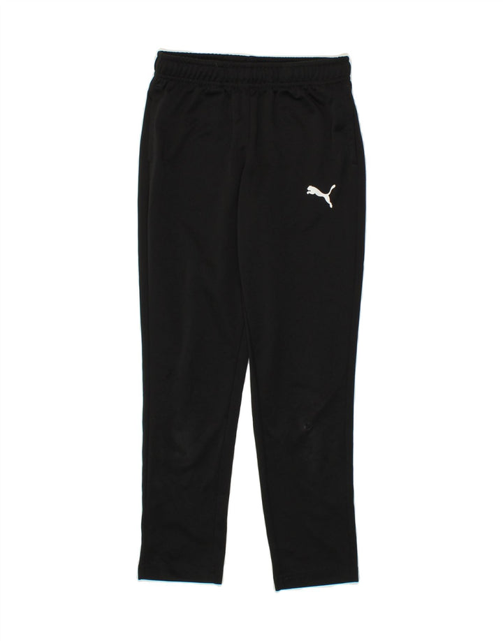 PUMA Boys Tracksuit Trousers 9-10 Years Black Polyester Vintage Puma and Second-Hand Puma from Messina Hembry 