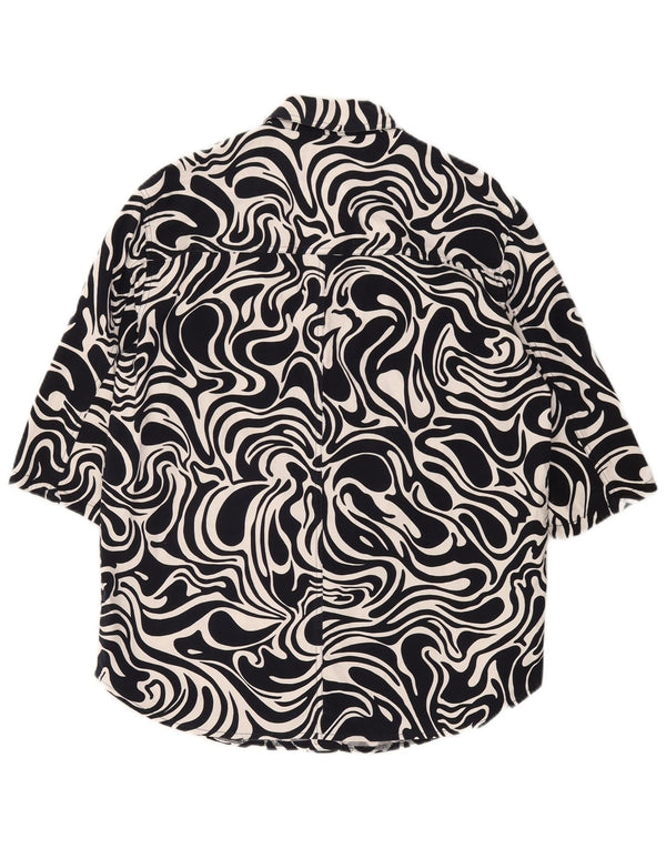 Laurel Womens Overshirt 1/2-ærmet skjorte IT 42 Medium Marineblå Geometrisk