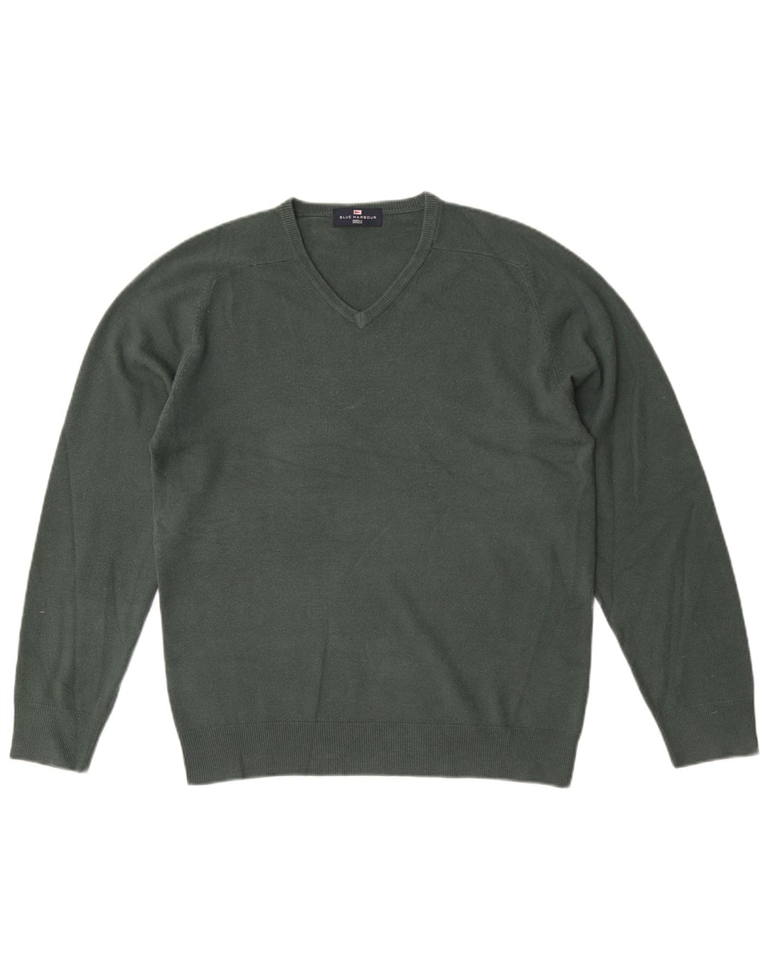Marks & Spencer Herre Blue Harbor V-hals sweater lille grøn akryl