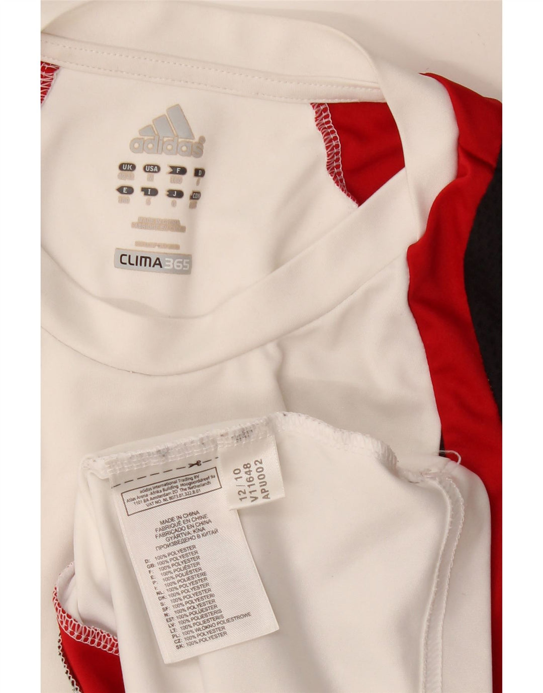 ADIDAS Herre Clima 365 T-Shirt Top UK 40/42 Medium White Colourblock
