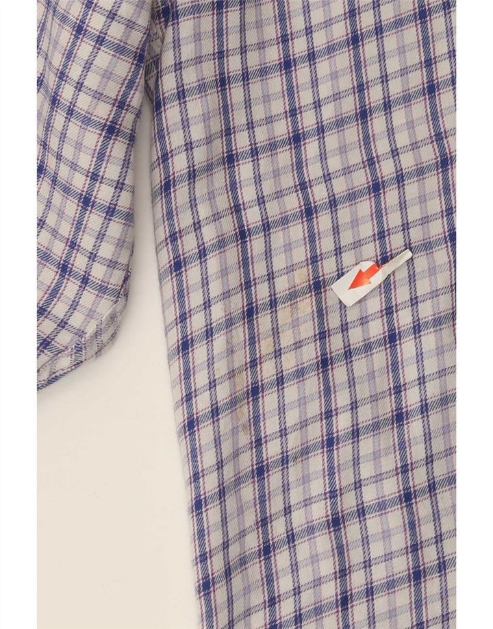 James Pringle herre flannel skjorte stor blå ternet polyester