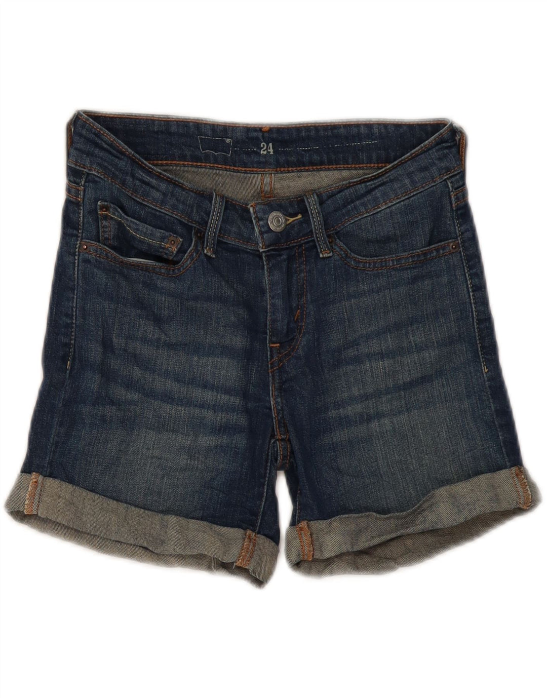 LEVI'S Womens Denim Shorts W24 XS Blue Cotton Vintage Levi's and Second-Hand Levi's from Messina Hembry 