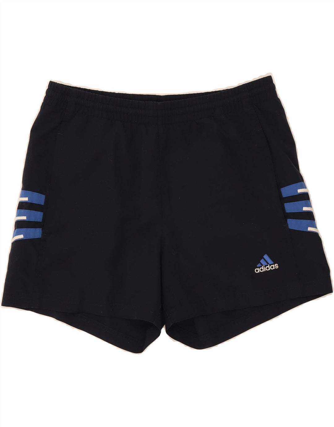 ADIDAS Womens Sport Shorts UK 12 Medium Navy Blue Vintage Adidas and Second-Hand Adidas from Messina Hembry 