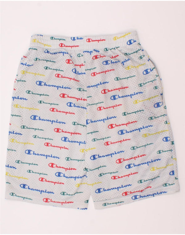 Champion Boys Graphic Sports Shorts 11-12 år Large White Polyester