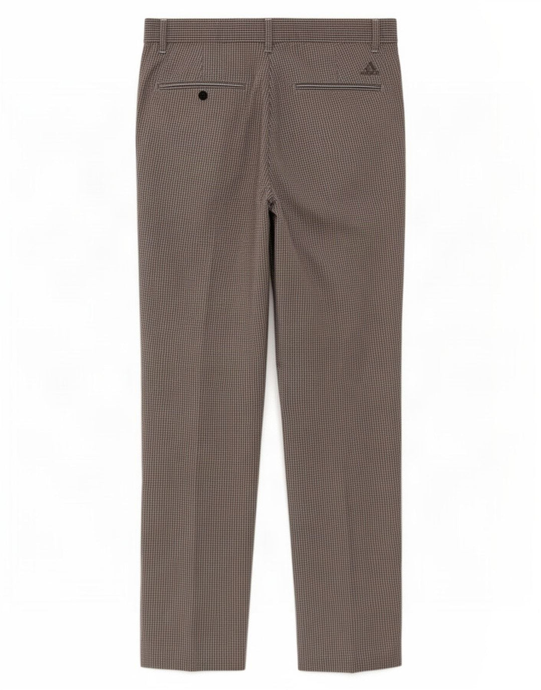 Adidas Straight Chino Bukser til mænd W32 L30 Grå Gingham Polyester
