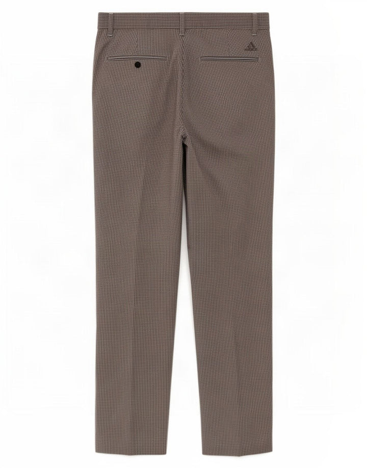 Adidas Straight Chino Bukser til mænd W32 L30 Grå Gingham Polyester