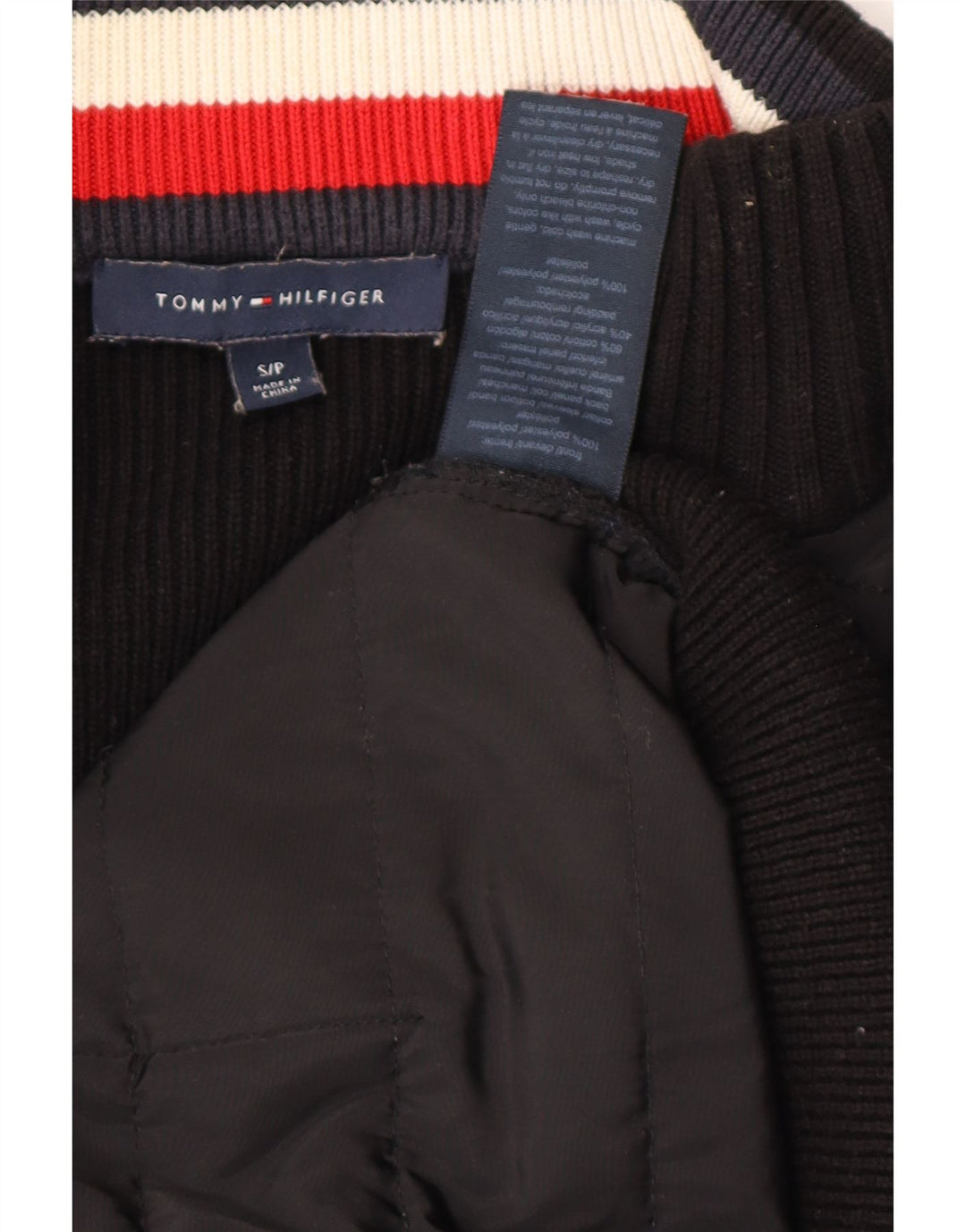 TOMMY HILFIGER Cardigantrøje til kvinder UK 10 Lille sort polyester