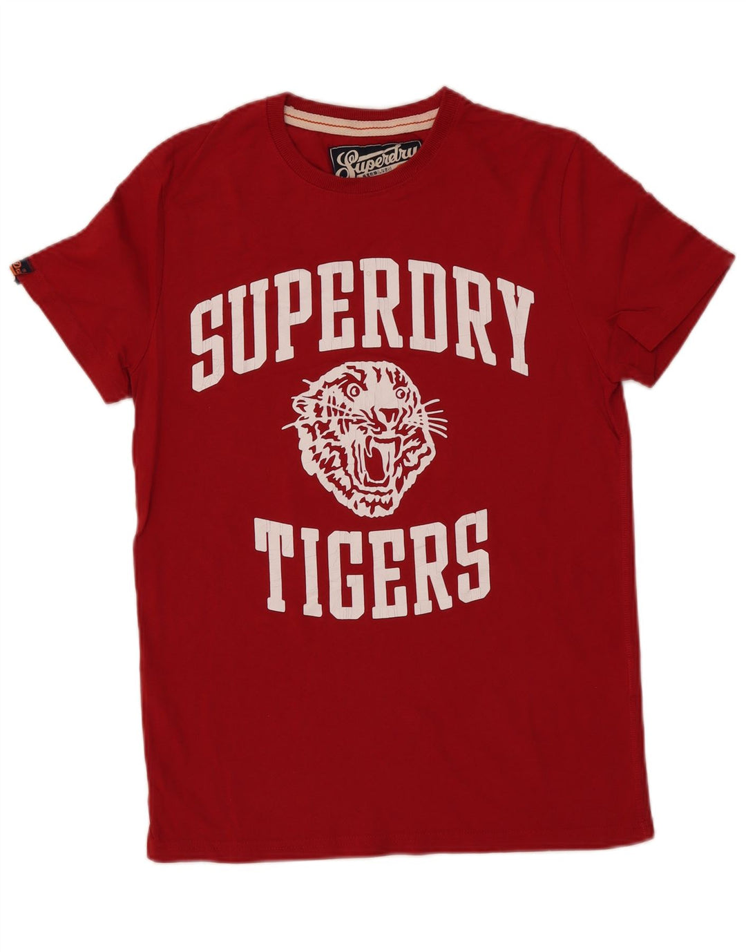 Superdry Herre Tigers Grafisk T-shirt Top Medium Rød Bomuld