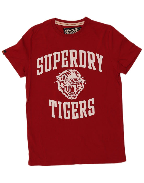 Superdry Herre Tigers Grafisk T-shirt Top Medium Rød Bomuld