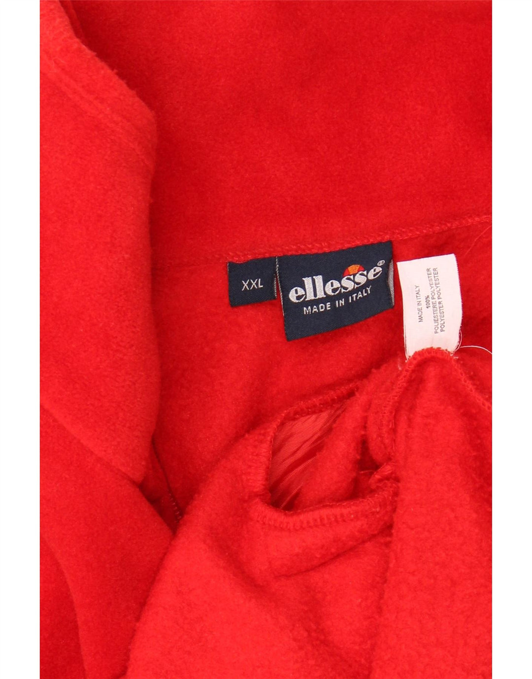 ELLESSE Fleece Jumper med lynlås til mænd 2XL Rød Polyester