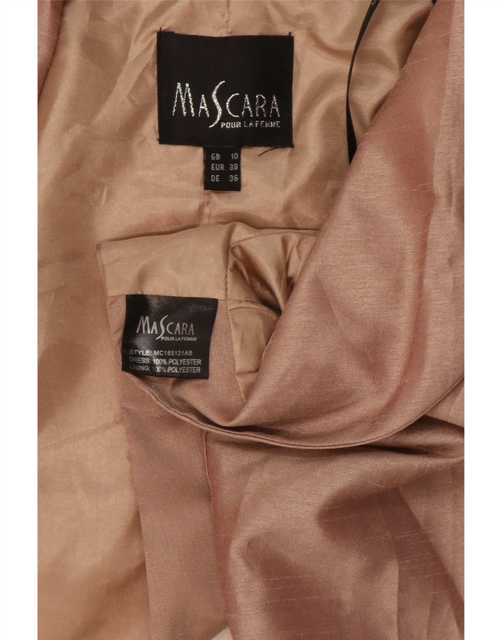 Mascara Dame Bolero Jacket UK 10 Small Beige Floral Polyester