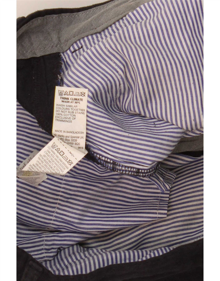 Marks & Spencer Herre Regular Fit Suit Bukser W34 L29 Marineblå Bomuld