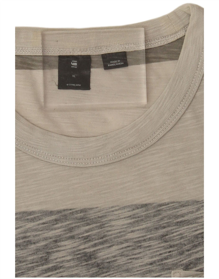 G-STAR Herre T-Shirt Top XL Grå Flecked