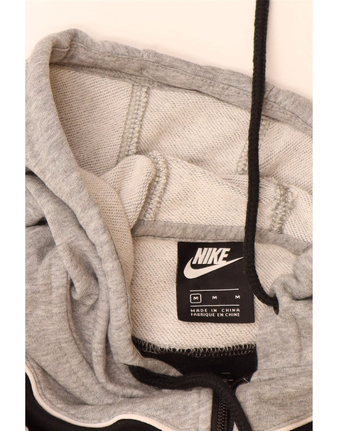 NIKE Crop hættetrøje til kvinder UK 14 Medium Grey Colourblock Bomuld
