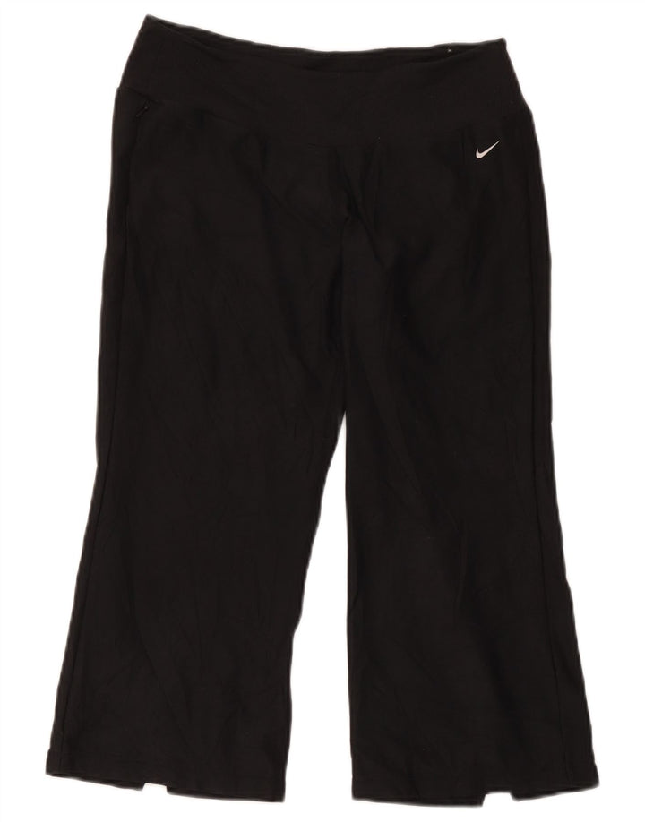 Nike Capri træningsdragtbukser til kvinder US 8/10 Medium Black Polyester