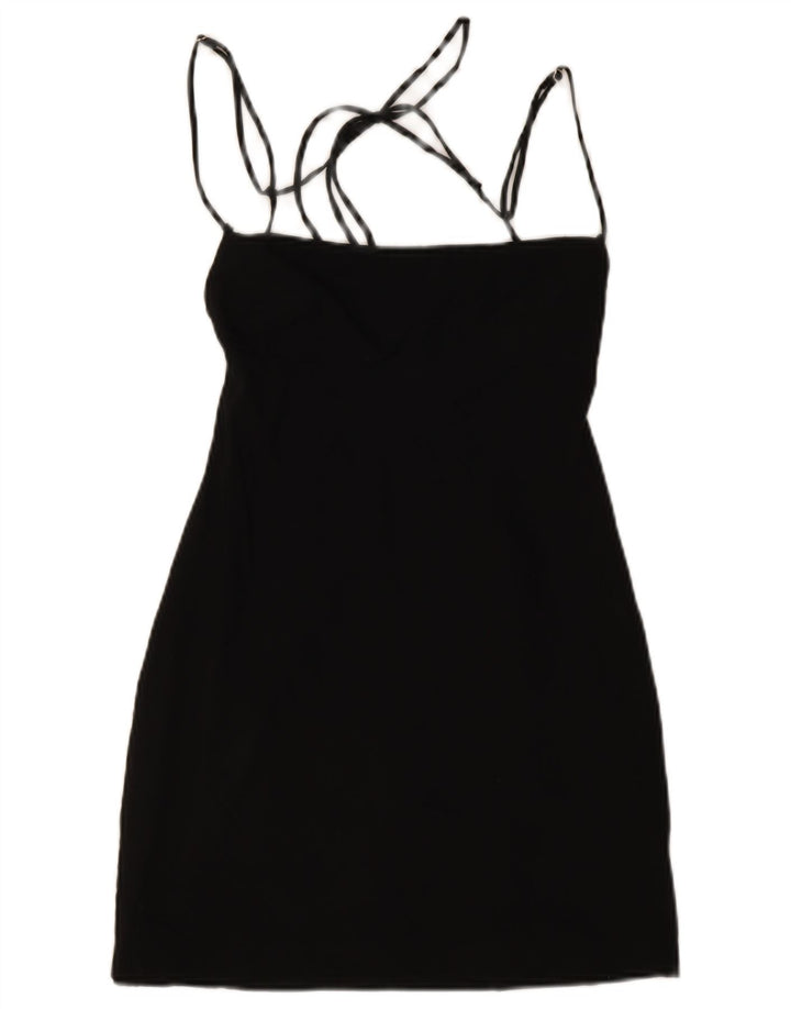 Zara Dame Mini Off Shoulder Kjole UK 14 Medium Sort