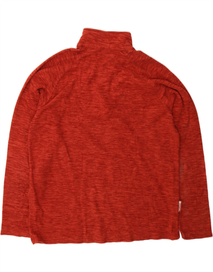 MOUNTAIN WAREHOUSE Mens Zip Neck Fleece Jumper Large Red Flecked Polyester Vintage Mountain Warehouse and Second-Hand Mountain Warehouse from Messina Hembry 