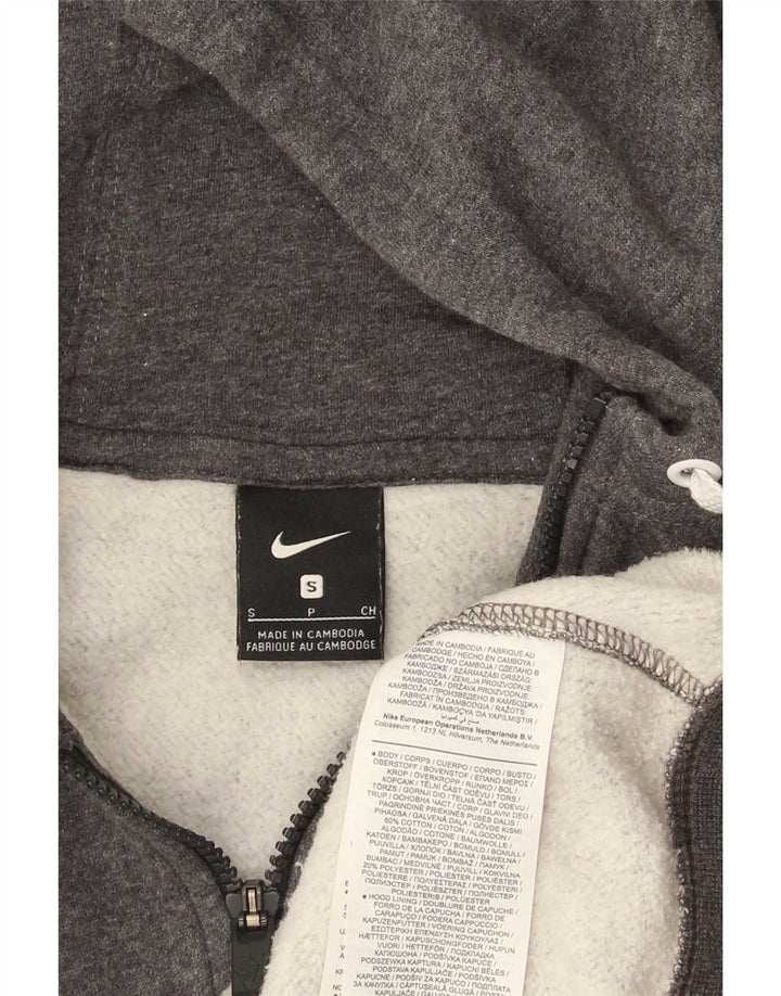Nike Hættetrøje med lynlås til mænd, lille grå bomuld