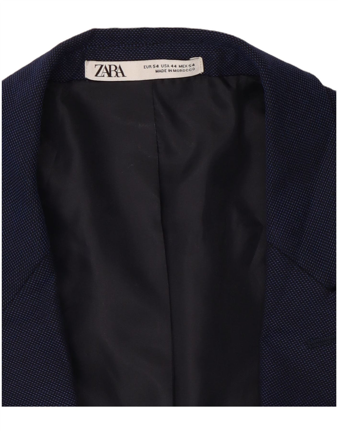 Zara Herre 1-knap blazerjakke EU 54 XL Marineblå