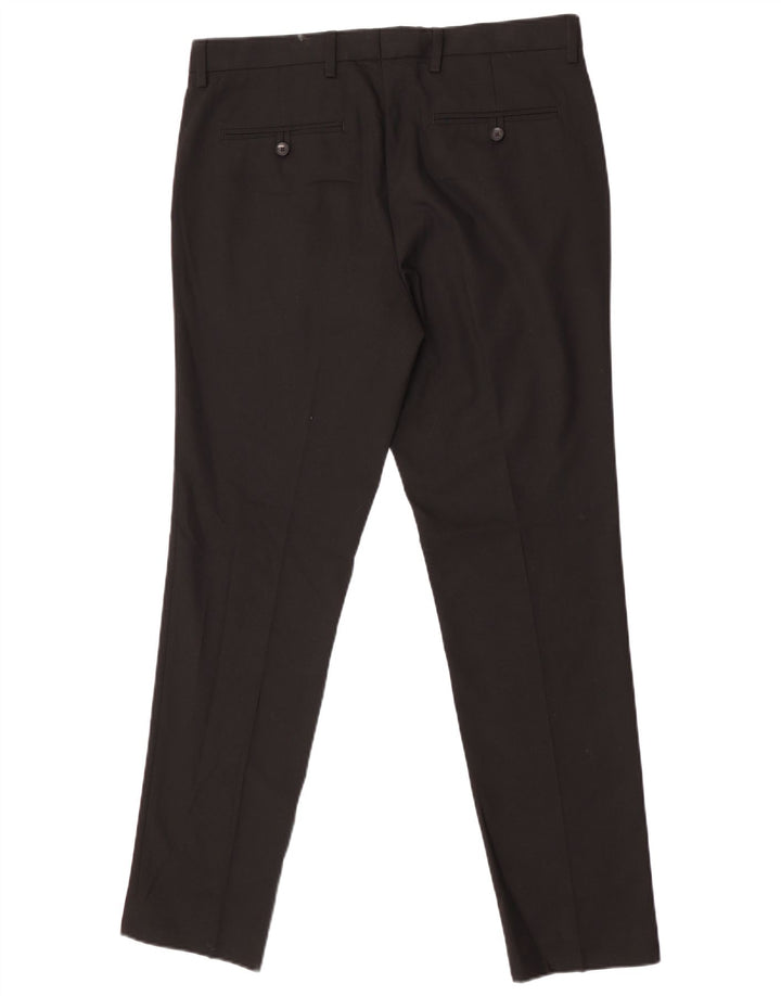 Marks & Spencer Herre Skinny Suit Bukser W34 L31 Sort Polyester