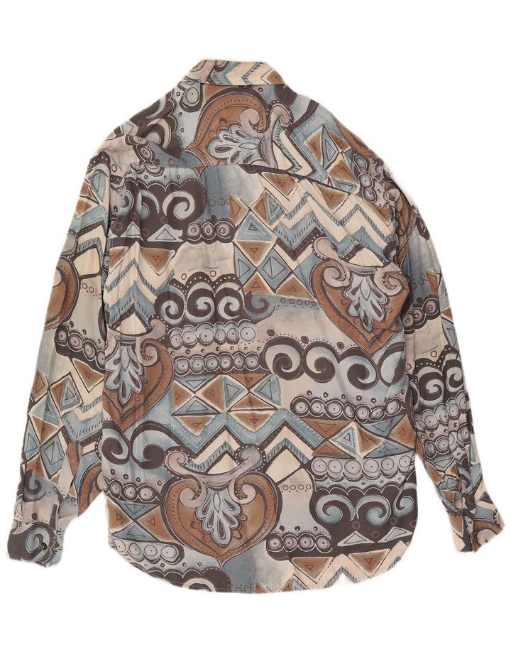 Vintage herreskjorte medium flerfarvet geometrisk