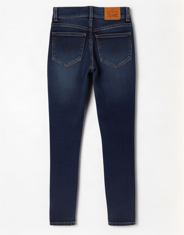 Levi's Dame Retro High Rise Skinny Jeans W27 L28 Blå Bomuld