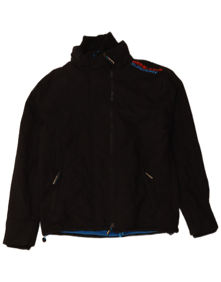 Superdry Herre Windcheater Windbreaker Jacket UK 40 Large Black Modern