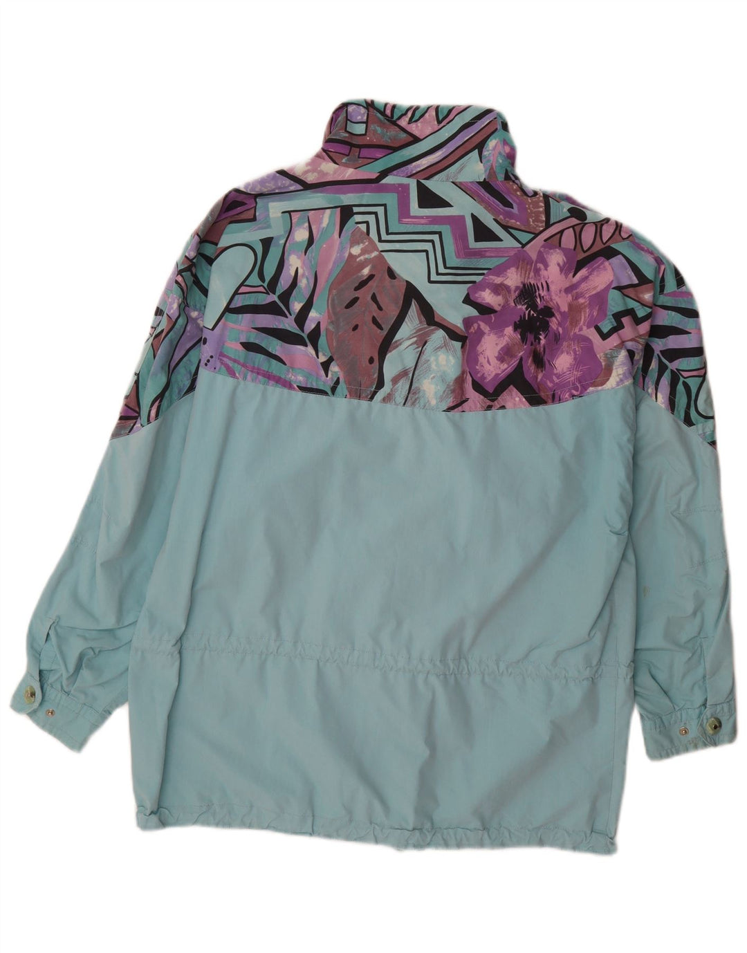 Maser M Dame Oversized Regnfrakke UK 10 Small Turkis Geometric