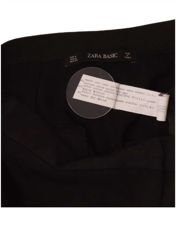 Zara Dame Slim Chino Bukser Medium W28 L26 Sort Bomuld