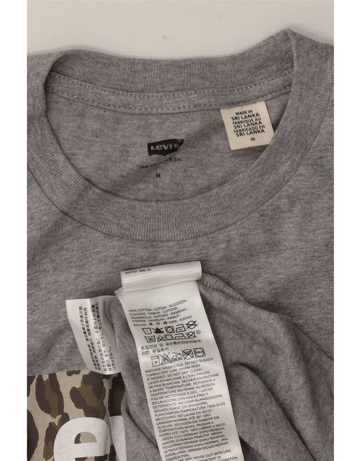 Levi's Herre grafisk T-shirt top mellemgrå bomuld