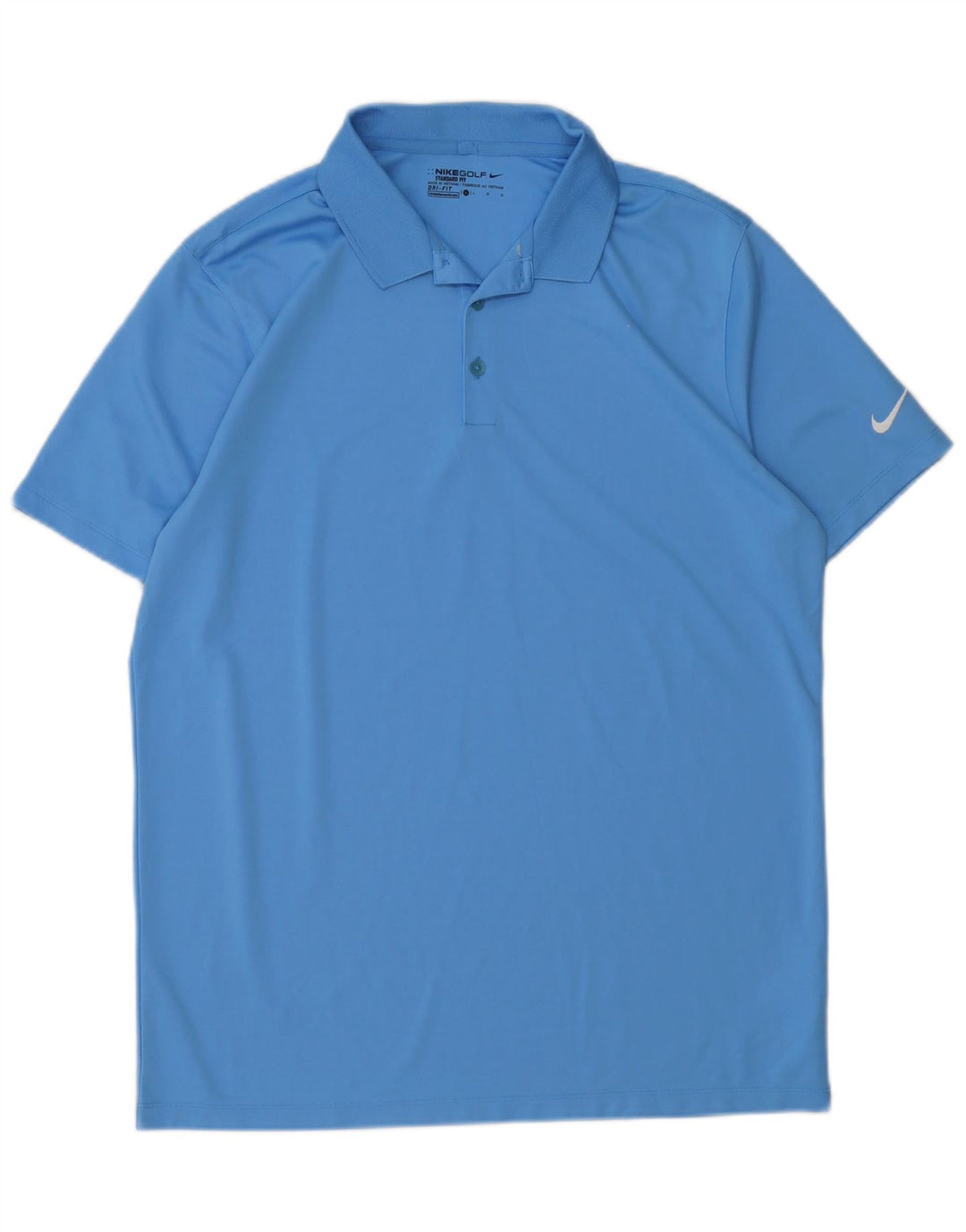 Nike Herre Dri Fit Standard Polo Shirt Stor Blå Polyester