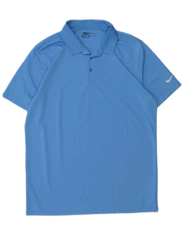 Nike Herre Dri Fit Standard Polo Shirt Stor Blå Polyester
