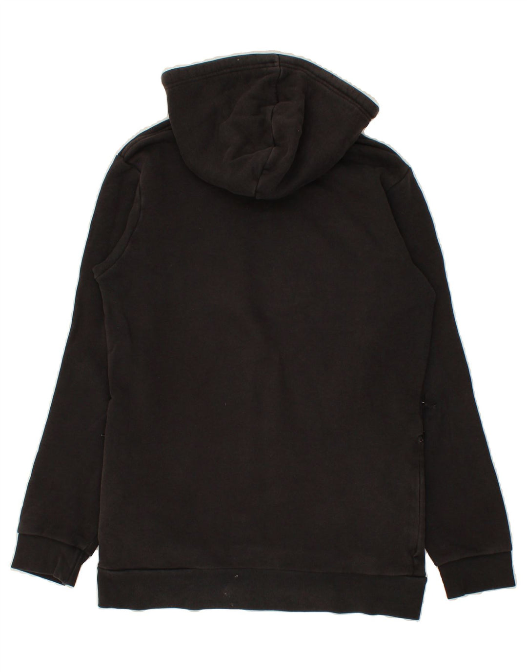 ADIDAS Mens Graphic Hoodie Jumper Small Black Vintage Adidas and Second-Hand Adidas from Messina Hembry 