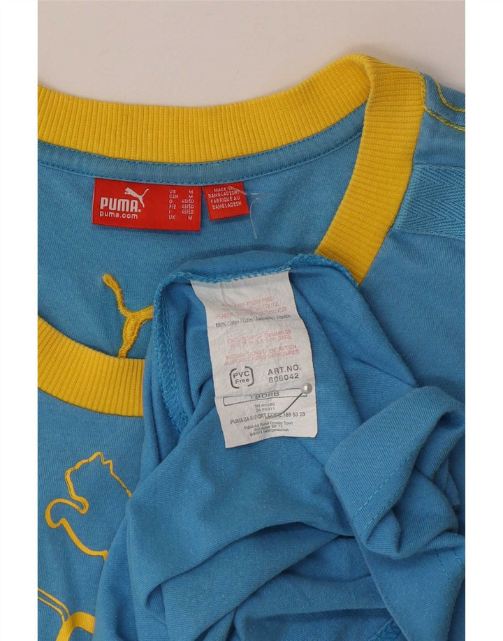 Puma Herre Grafisk Vest Top Medium Blue Colourblock Bomuld