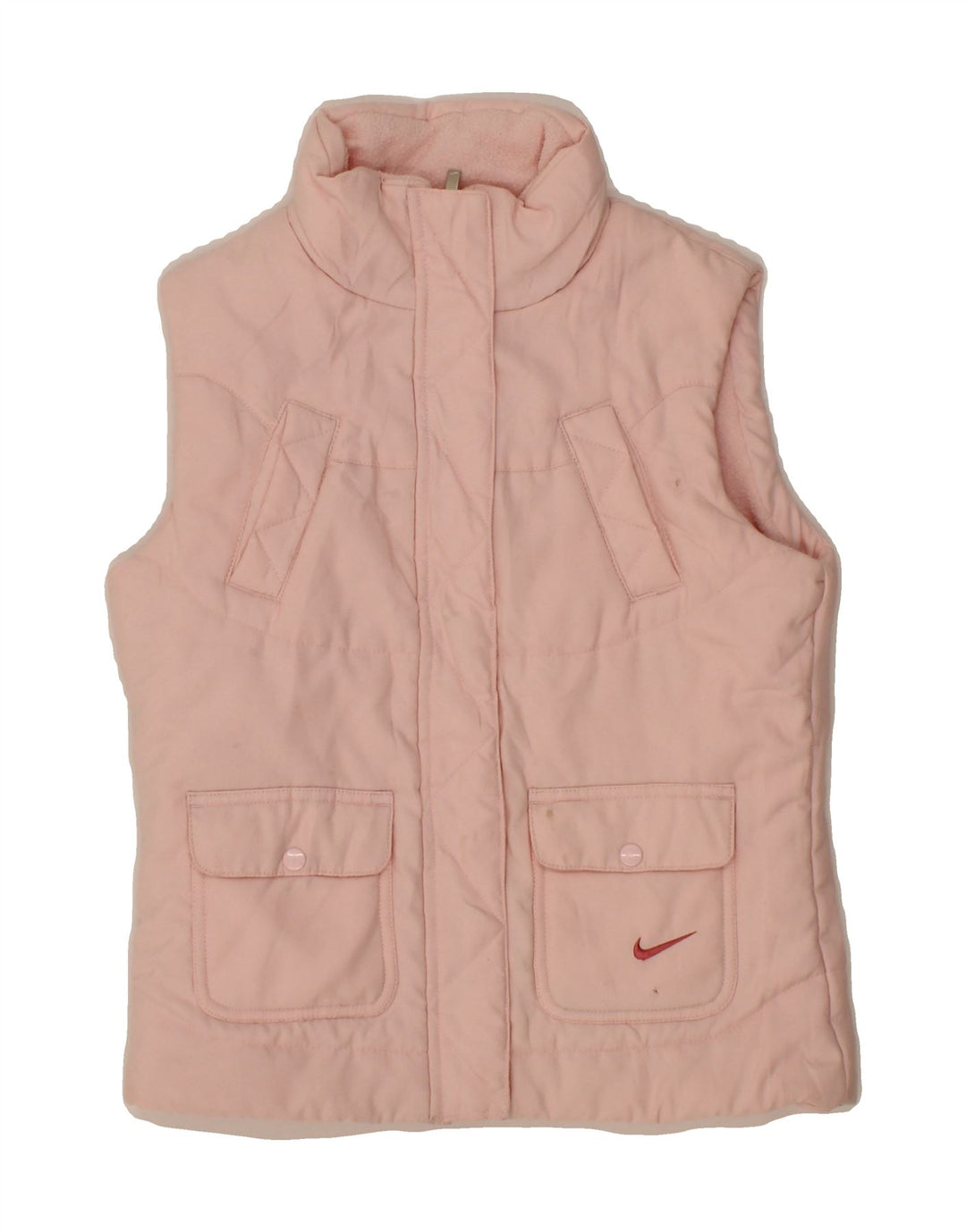 NIKE Girls Padded Gilet 6-7 Years Large Pink Polyester Vintage Nike and Second-Hand Nike from Messina Hembry 