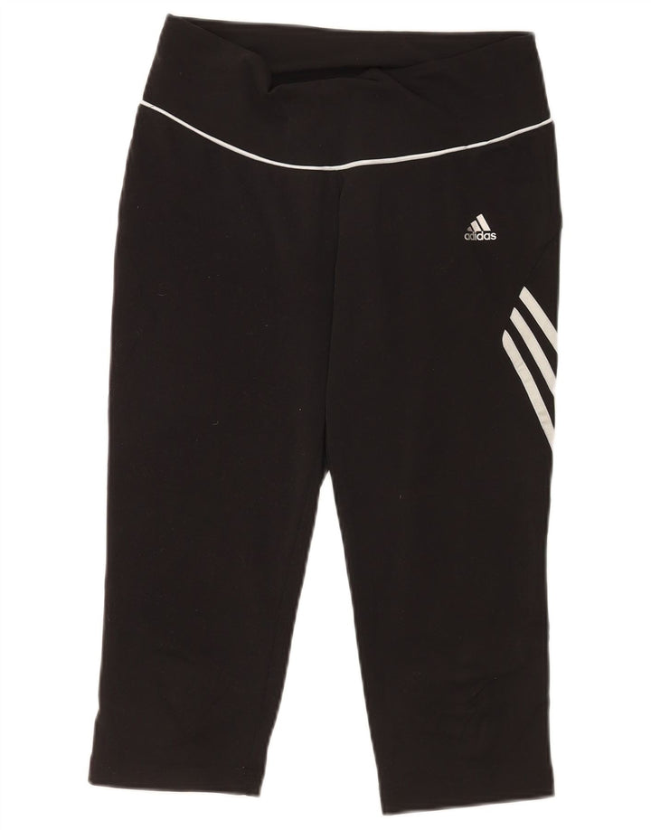 Adidas Dame Capri Leggings UK 14 Medium Sort Polyester Sports