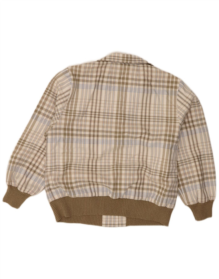 Vintage bomberjakke til kvinder IT 44 Mellemgrøn ternet polyester