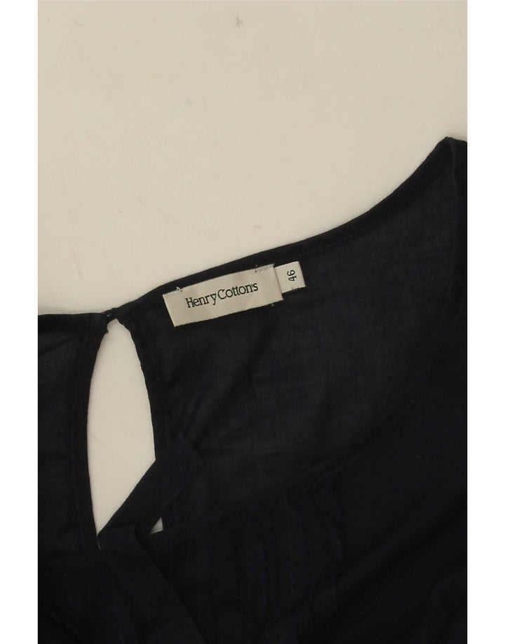 Henry Cottons Dame Shift Dress IT 46 Large Navy Blue