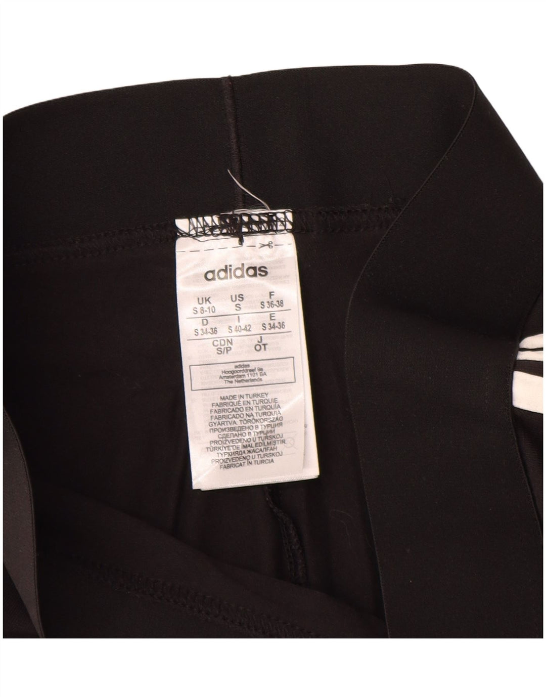 ADIDAS Dame Leggings UK 8/10 Small Black Bomuld